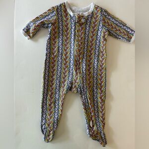 Roller Rabbit Footed Pajama, Signature Elephant Print, Pima Cotton, 3-6 Months